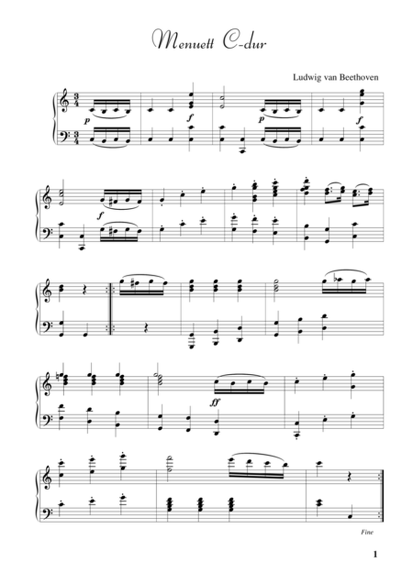 Ludwig van Beethoven-----Minuet in C major (piano piece) 