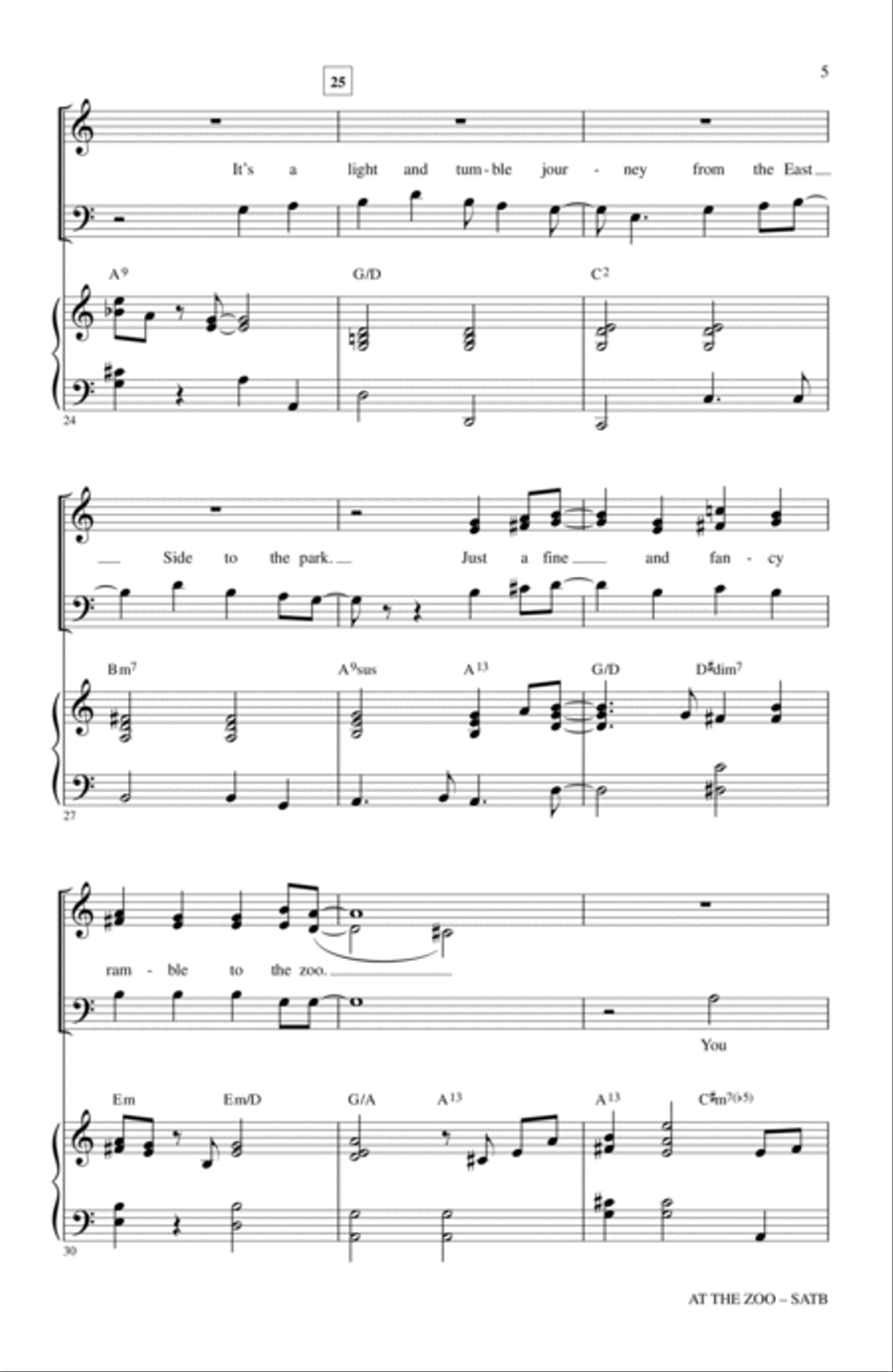 At The Zoo 4-Part scores gallery preview page 3