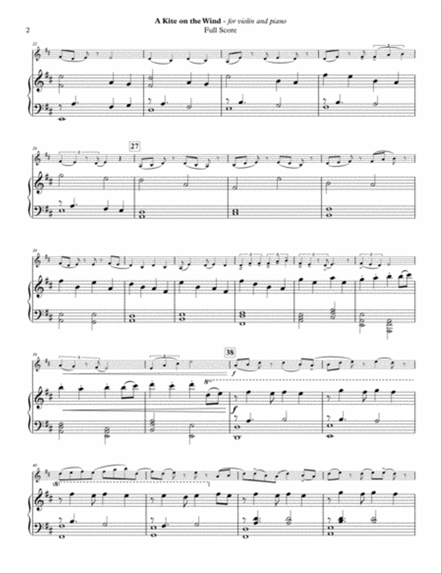 A Kite on the Wind Violin Solo scores gallery preview page 2