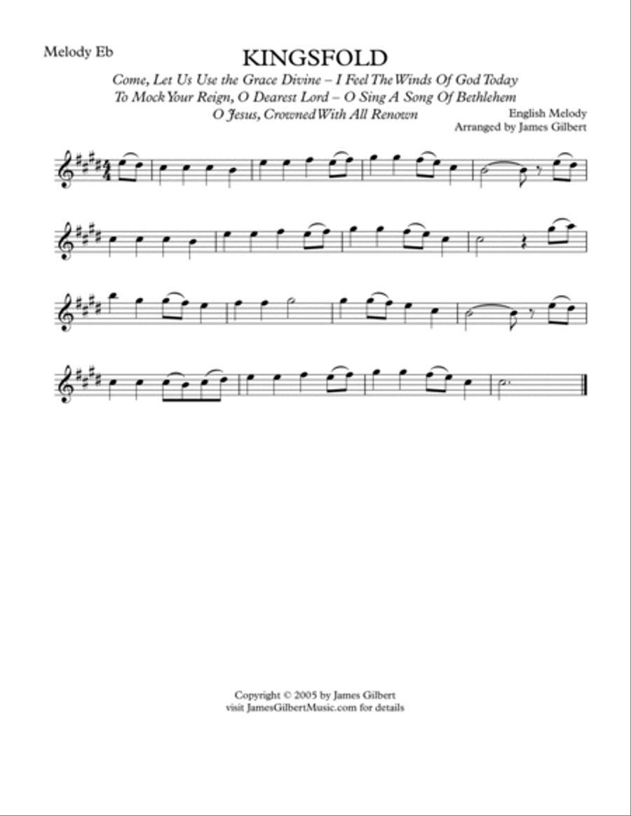 KINGSFOLD (O Sing A Song Of Bethlehem) Small Ensemble scores gallery preview page 4
