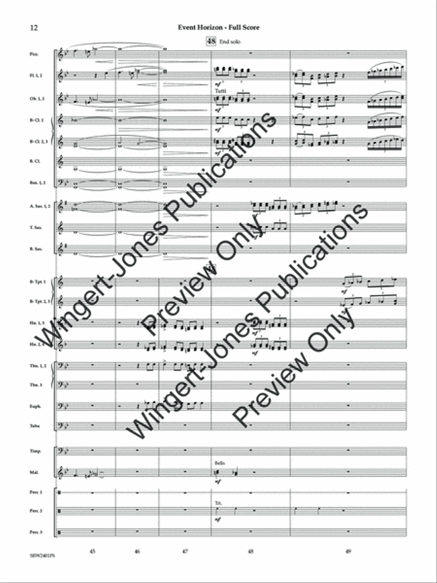 Event Horizon (Score) Event Horizon (Score) Concert Band scores gallery preview page 13