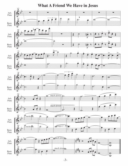 What A Friend We Have in Jesus-v2 (Arrangements Level 3-5 for FLUTE + Written Acc) Hymn image number null