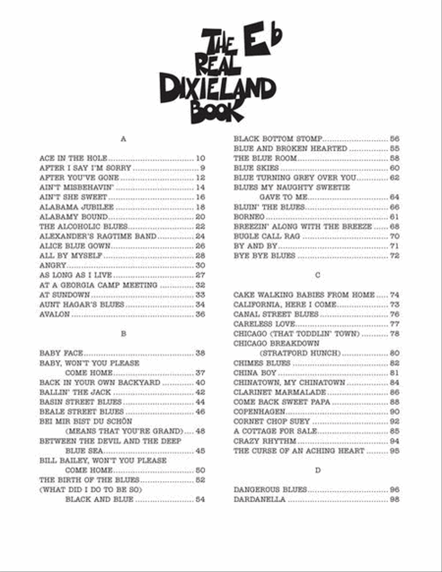 The Real Dixieland Book E-Flat Instrument scores gallery preview page 5