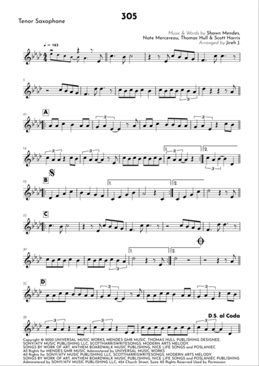 305 Tenor Saxophone scores gallery preview page 2