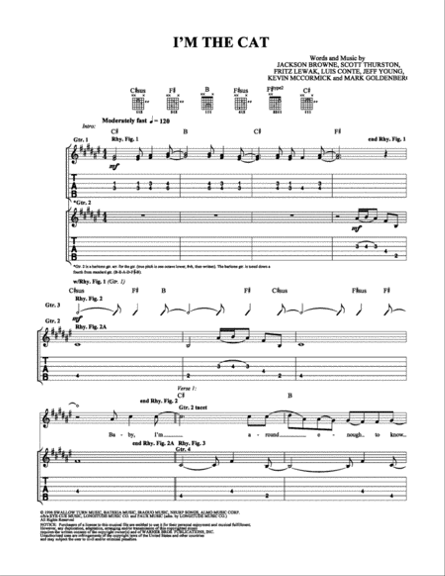 I'm the Cat Electric Guitar scores gallery preview page 1