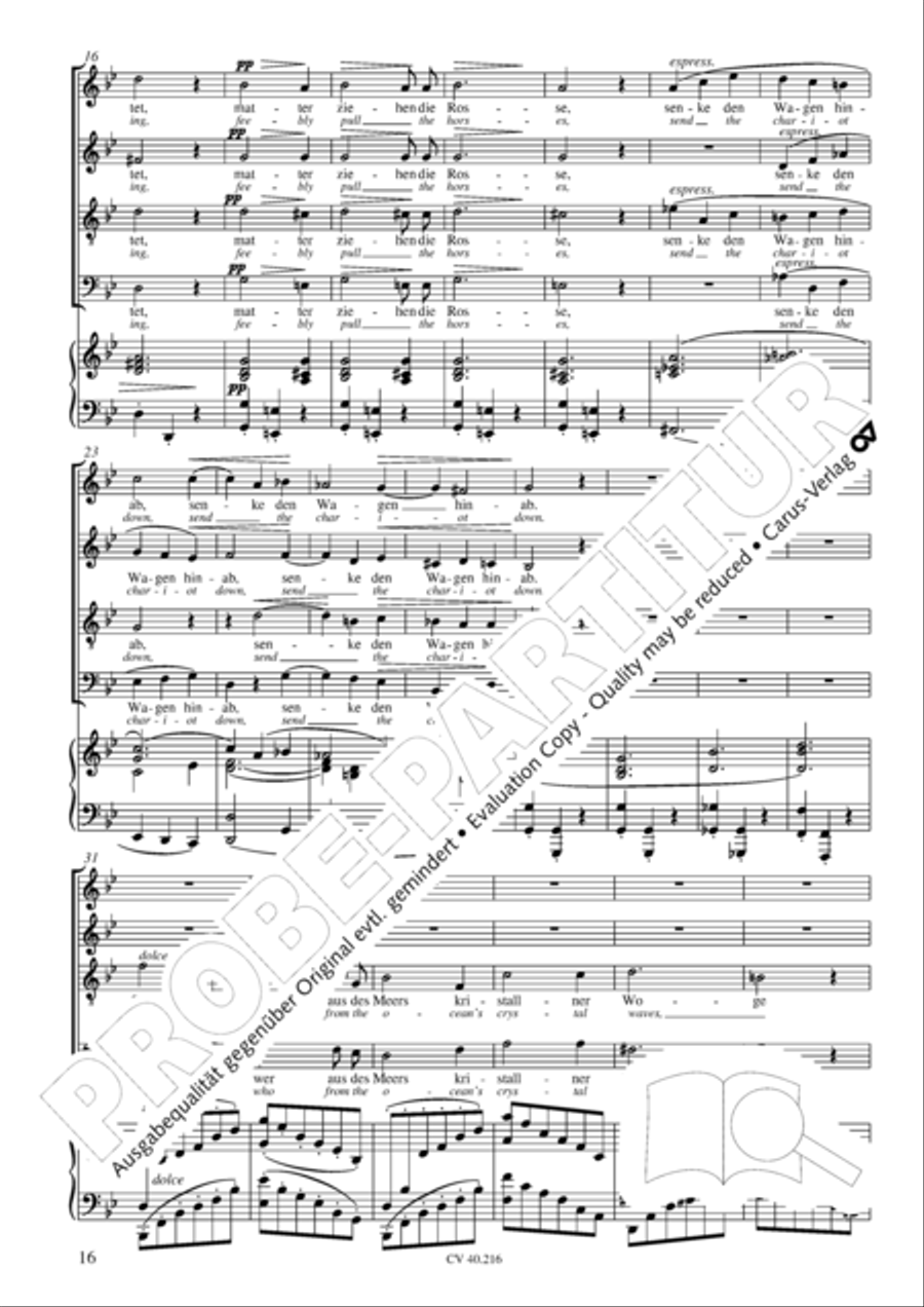 Drei Quartette op. 64 Drei Quartette op. 64 Choir scores gallery preview page 17