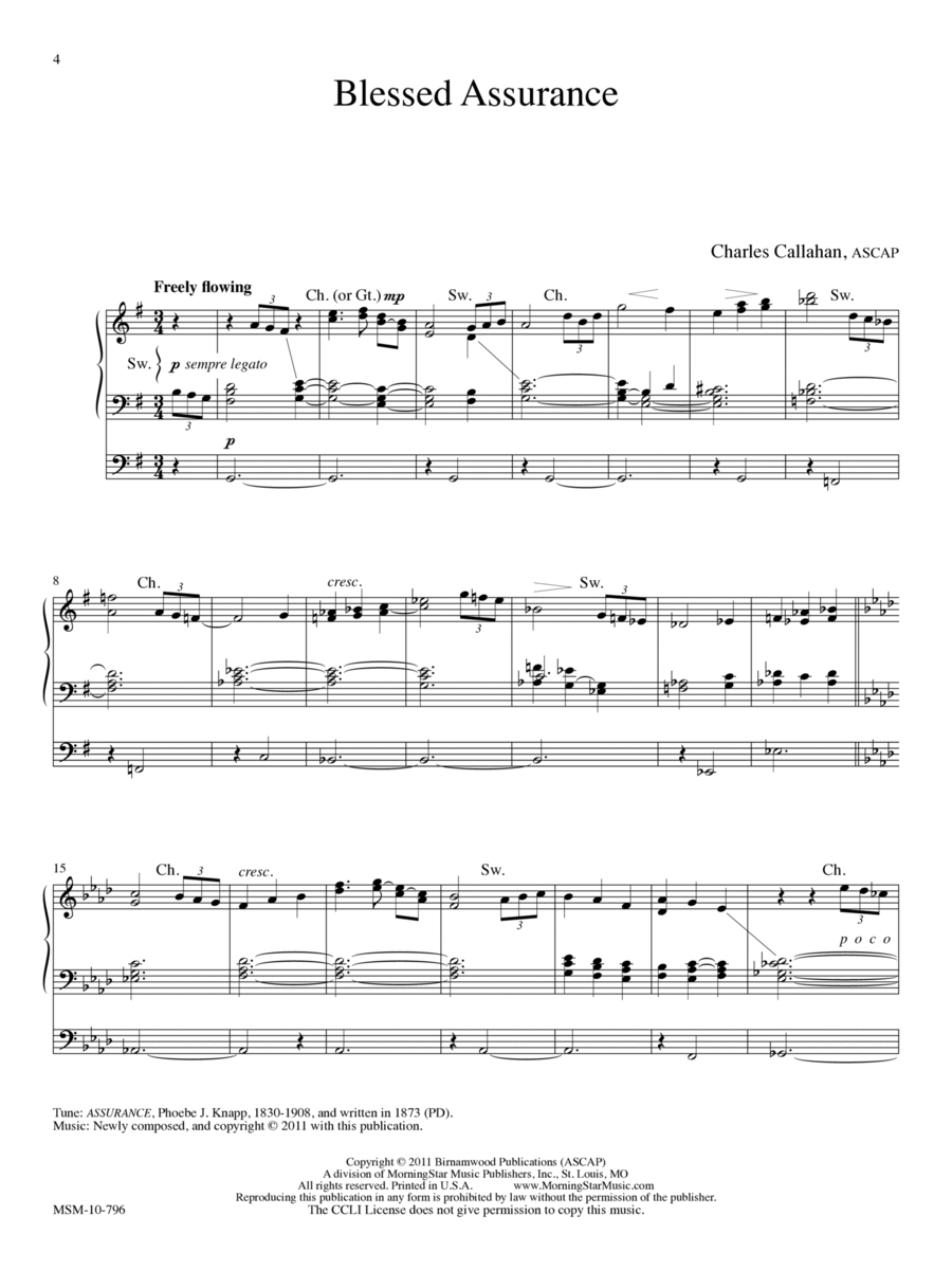 Eight Quiet Preludes on American Hymntunes Organ scores gallery preview page 1