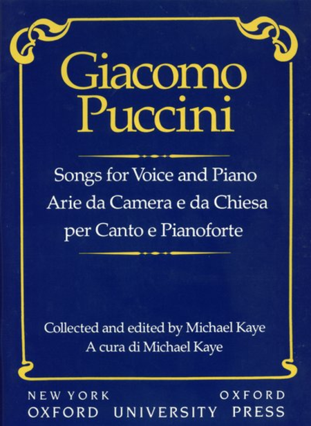 Giacomo Puccini: Songs for Solo Voice and Piano