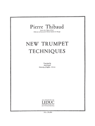 New Trumpet Techniques (english Text Only) (trumpet Solo)