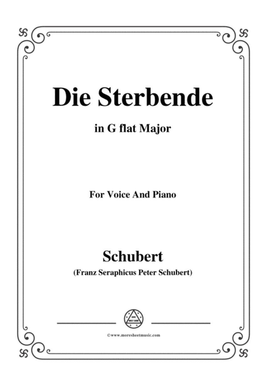 Schubert-Die Sterbende,in G flat Major,for Voice&Piano image number null