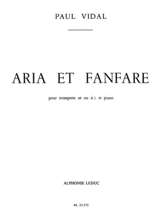 Book cover for Aria Et Fanfare (trumpet & Piano)