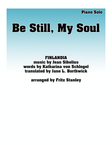 Be Still and Know - Piano Solo image number null
