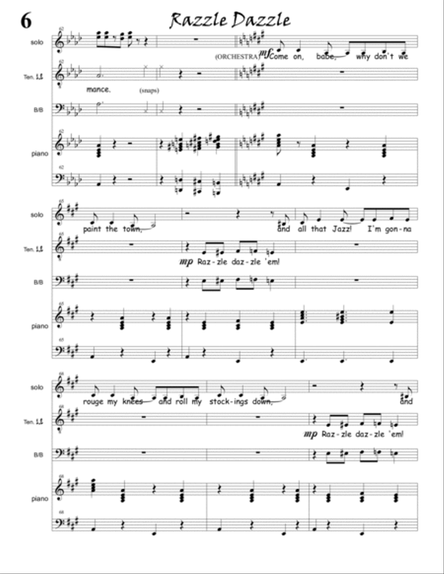 Razzle Dazzle Razzle Dazzle TTBB scores gallery preview page 6