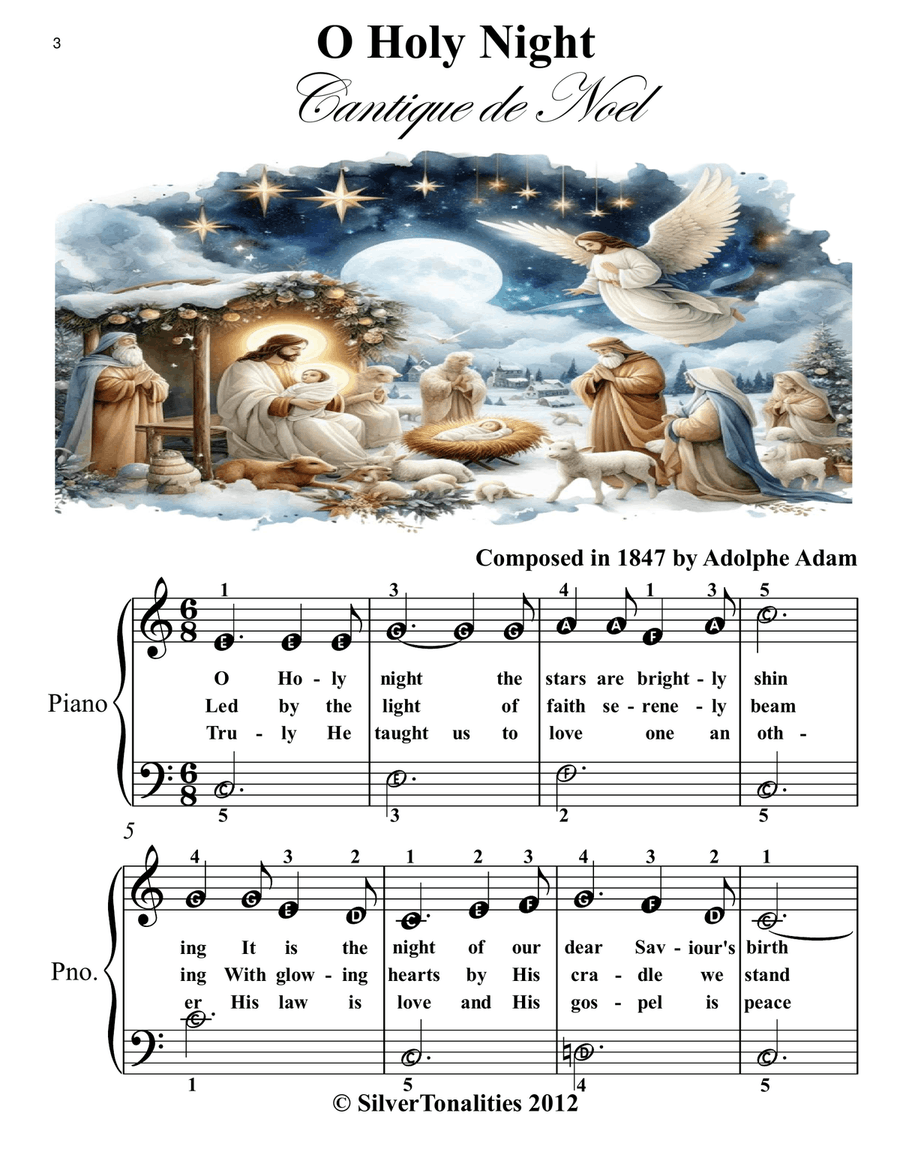 Learn to Play the Christmas Classics O Holy Night Edition Piano Method scores gallery preview page 6
