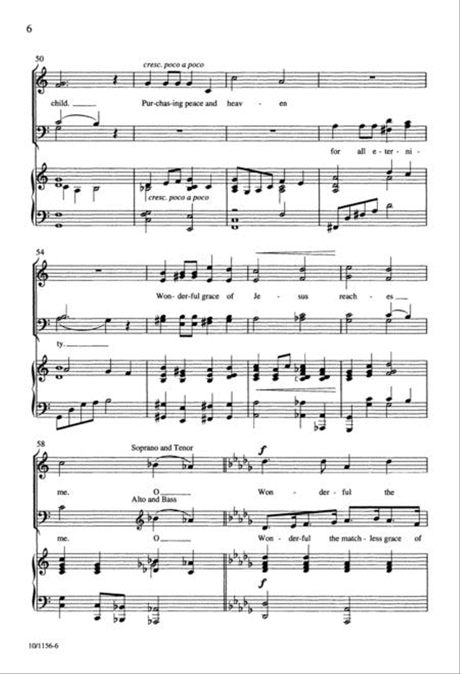 Wonderful Grace of Jesus Divisi scores gallery preview page 6