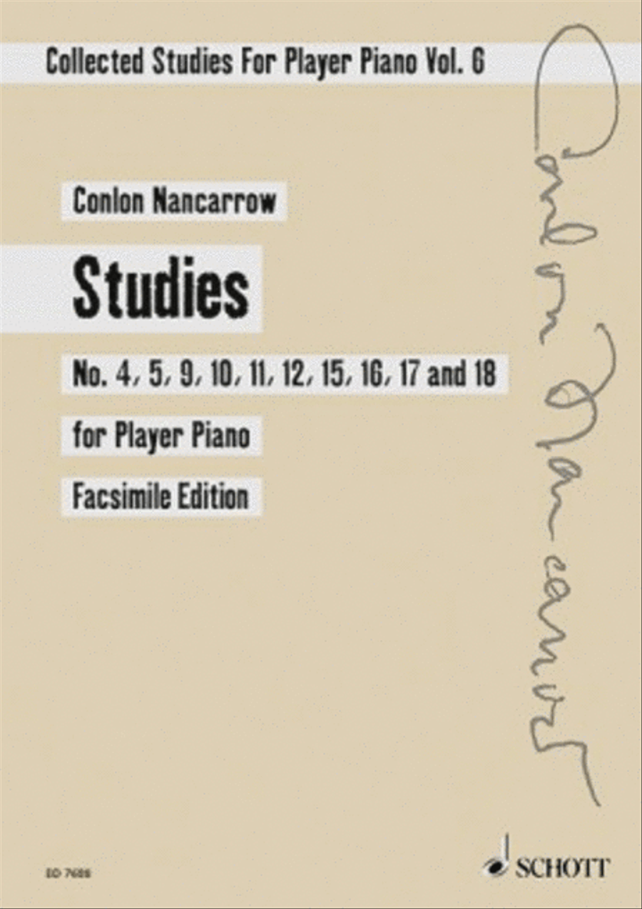 Collected Studies for Player Piano Vol. 6 Piano Method scores gallery preview page 1