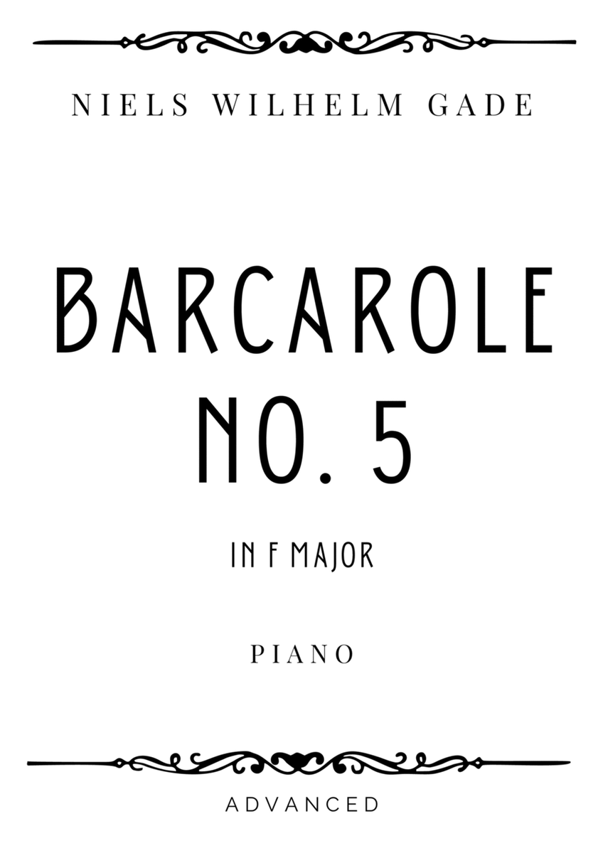 Gade - Barcarole No. 5 in F Major - Advanced image number null
