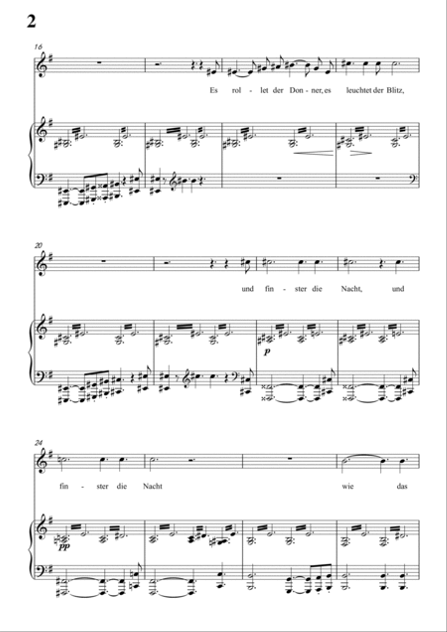 Schubert-Die junge nonne in e minor,for Vocal and Piano Voice scores gallery preview page 3