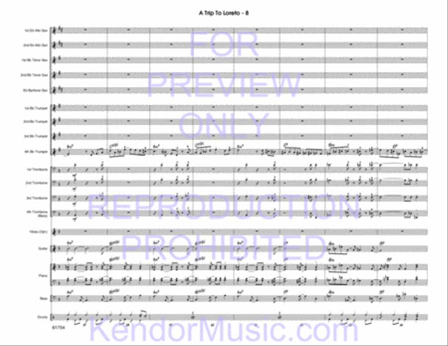 Trip To Loreto, A (Full Score) Jazz Ensemble scores gallery preview page 10