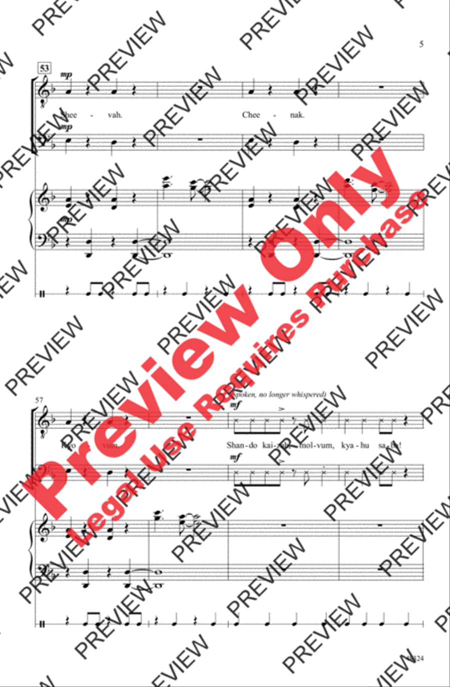 Bringers of Noise Men's Choir scores gallery preview page 5