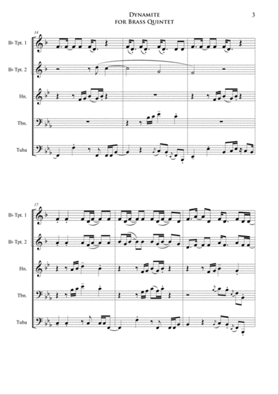 Dynamite Brass Ensemble scores gallery preview page 4