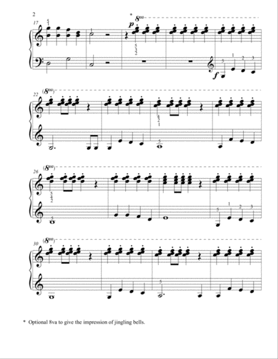 Jingle Rockin' Bells Easy Piano scores gallery preview page 2