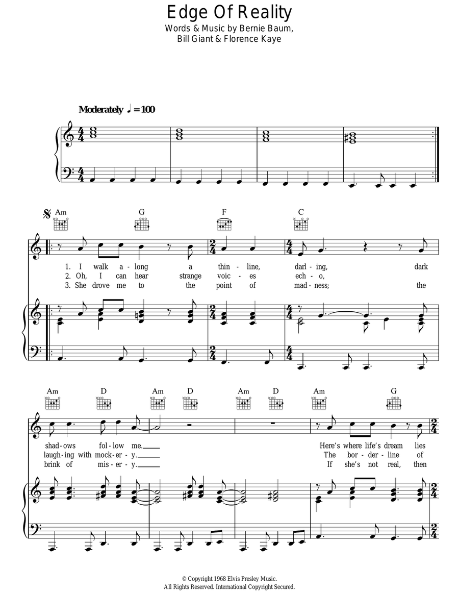 Edge Of Reality Edge Of Reality Guitar scores gallery preview page 1