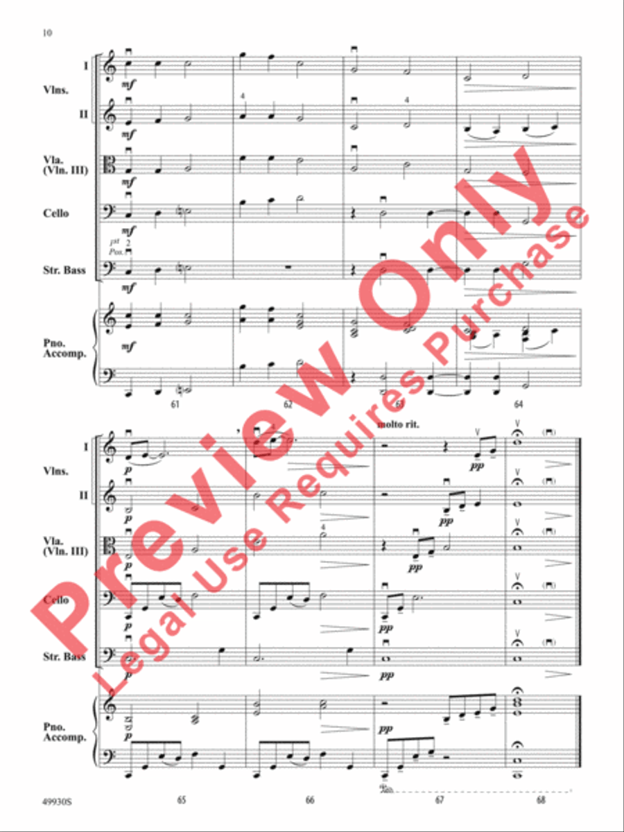 A Quiet Peace String Orchestra scores gallery preview page 11