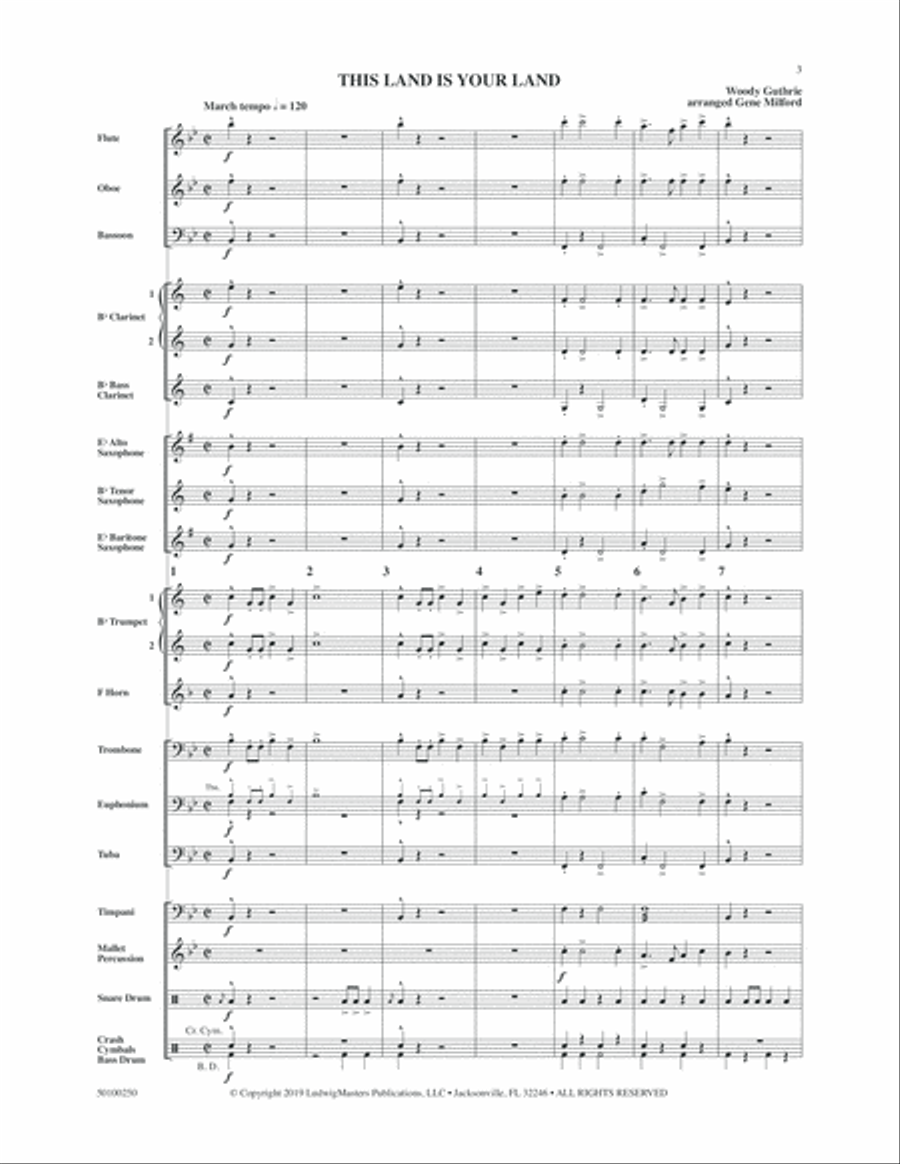 This Land is Your Land Concert Band scores gallery preview page 3