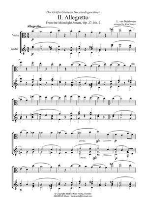 Allegretto (Moonlight Sonata) for viola and guitar
