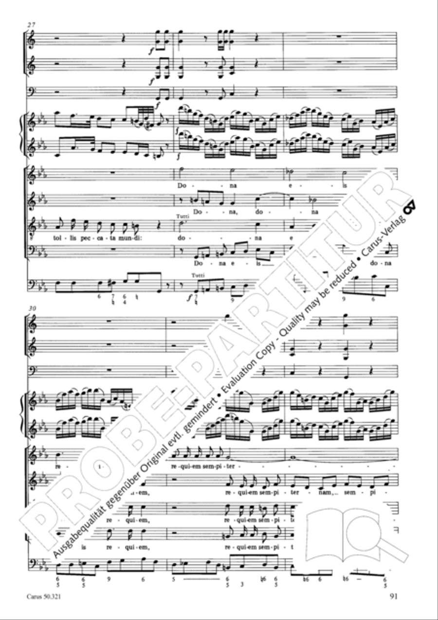 Requiem in C minor 4-Part scores gallery preview page 97