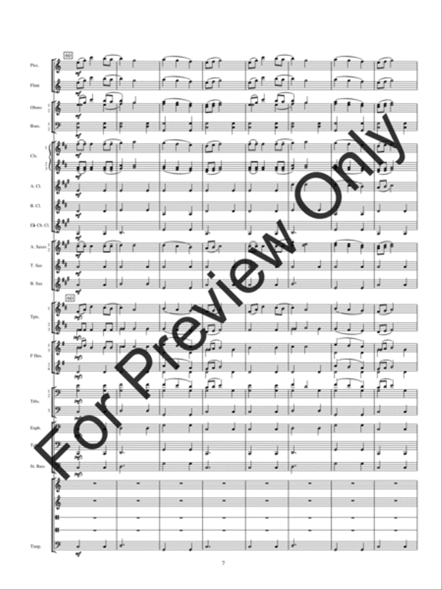 Rhapsody On Spanish Carols Concert Band scores gallery preview page 10
