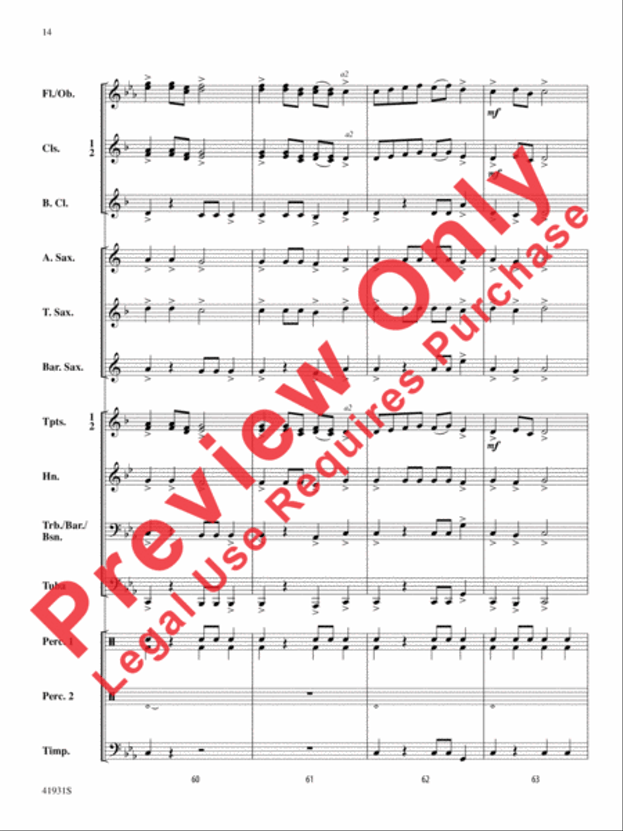 Sandstorm! Concert Band scores gallery preview page 15