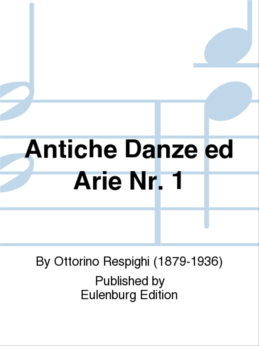 Book cover for Antiche Danze ed Arie