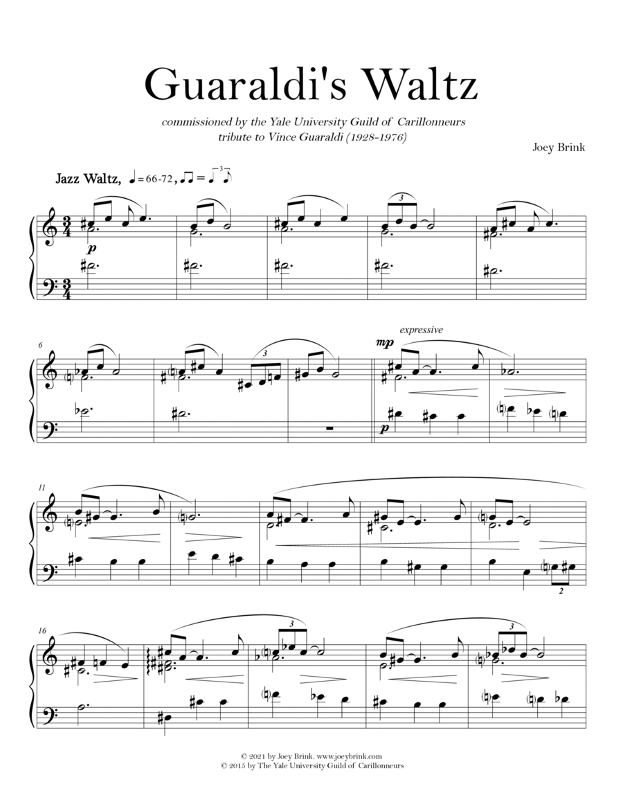 Guaraldi's Waltz Glockenspiel scores gallery preview page 1