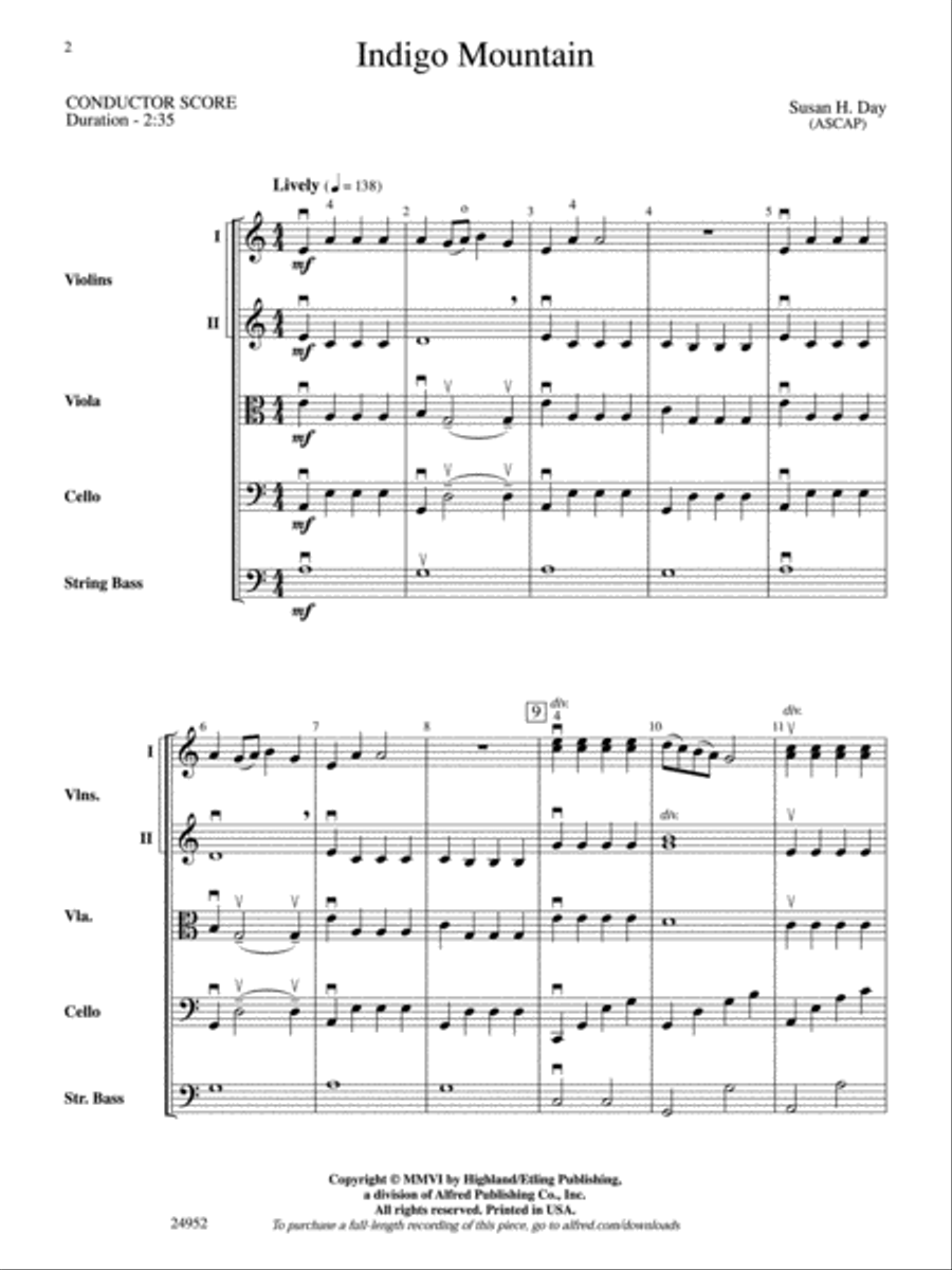 Indigo Mountain Indigo Mountain String Orchestra scores gallery preview page 2