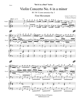 Violin Concerto No. 6 in a minor RV 356 Op. 3 (First Movement Allegro)
