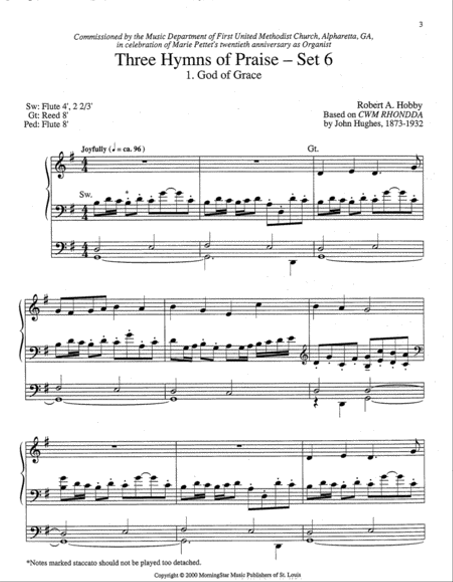 Three Hymns of Praise, Set 6 Organ scores gallery preview page 2