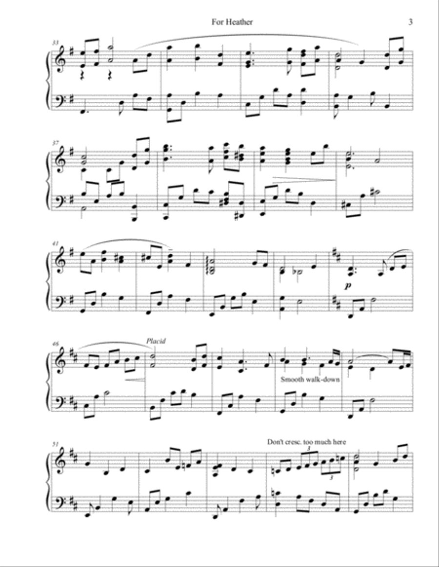 For Heather Piano Solo scores gallery preview page 3