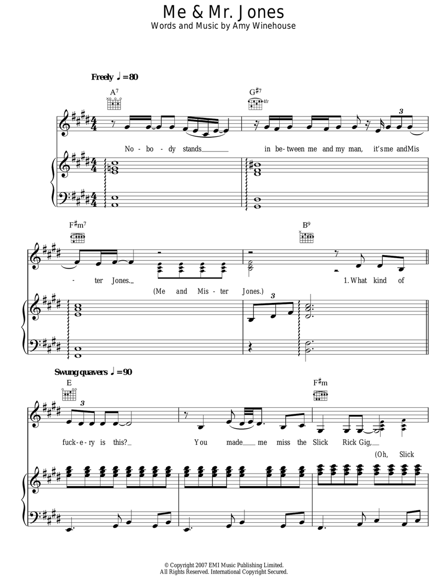 Me And Mr. Jones Acoustic Guitar scores gallery preview page 1
