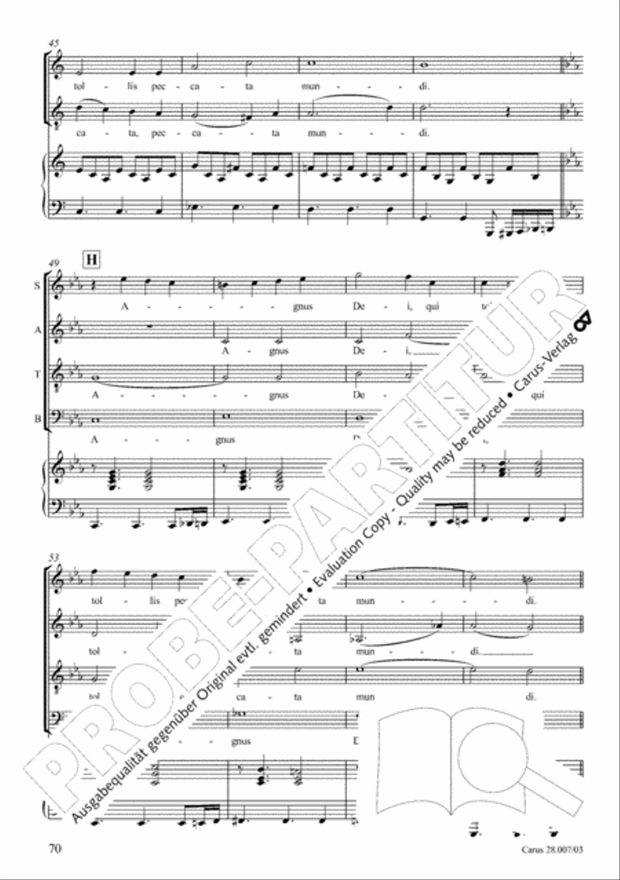 Missa latina 4-Part scores gallery preview page 71