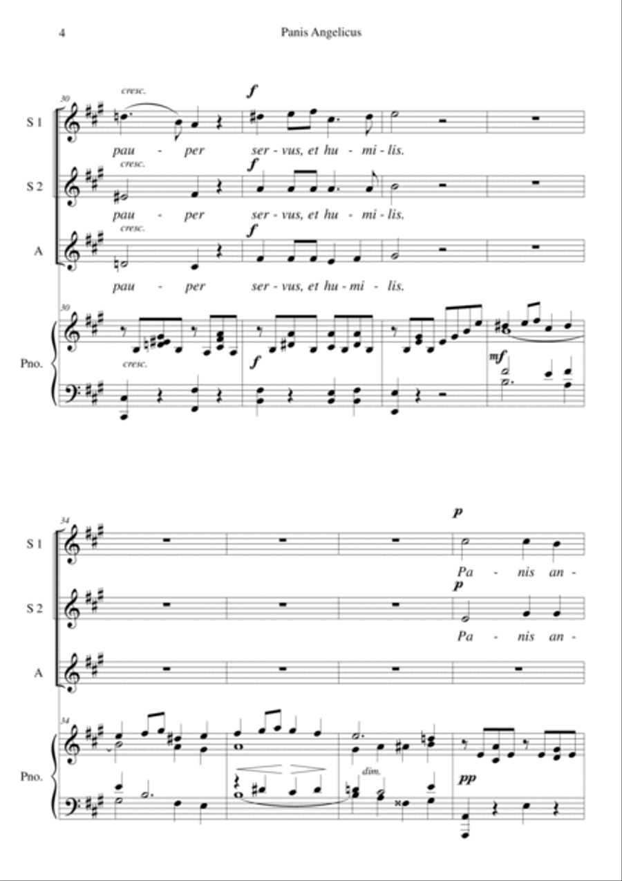 Panis Angelicus SSA scores gallery preview page 4