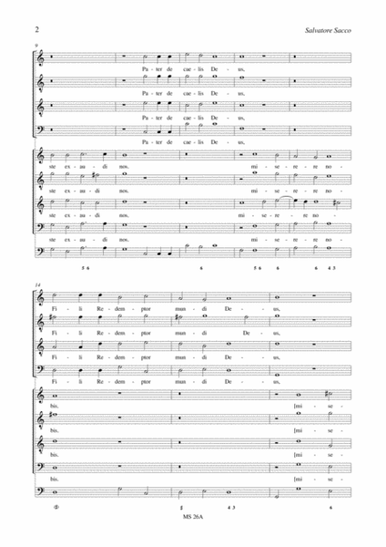 Litaniae B.V. Mariae Lauretanae (Roma 1607) for 8-part Choir (SATB-SATB) and Continuo