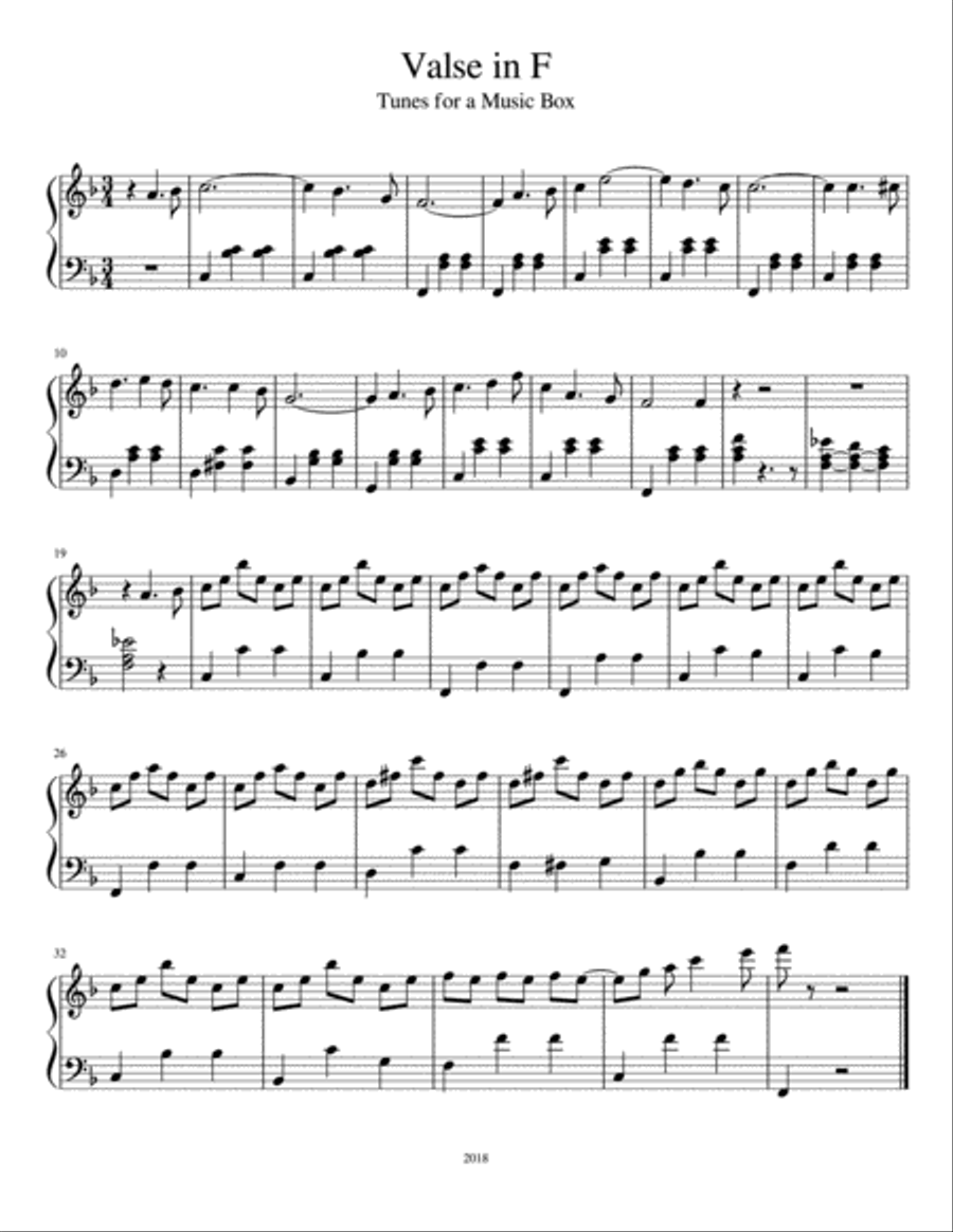 Tunes for a Music Box Tunes for a Music Box Piano Solo scores gallery preview page 6