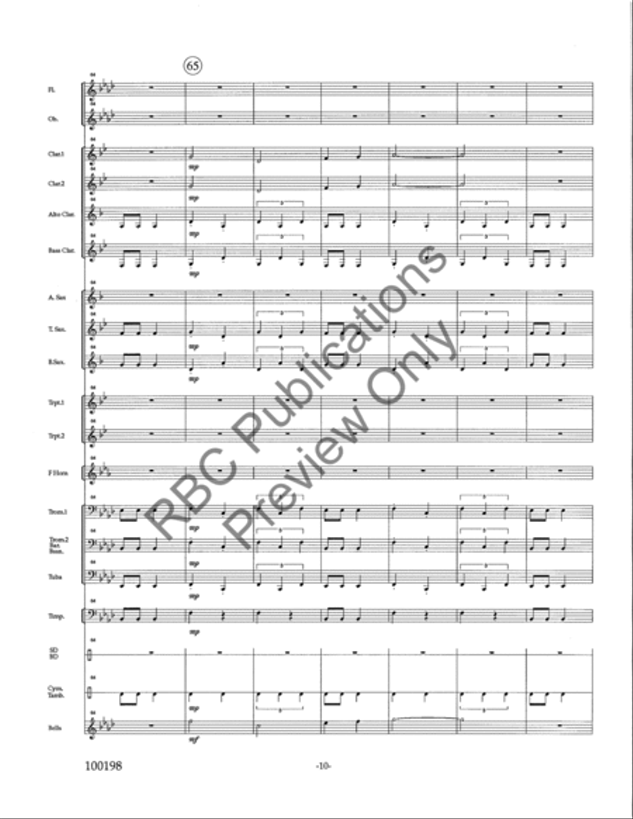 March Of The Silver Brigade Concert Band scores gallery preview page 13