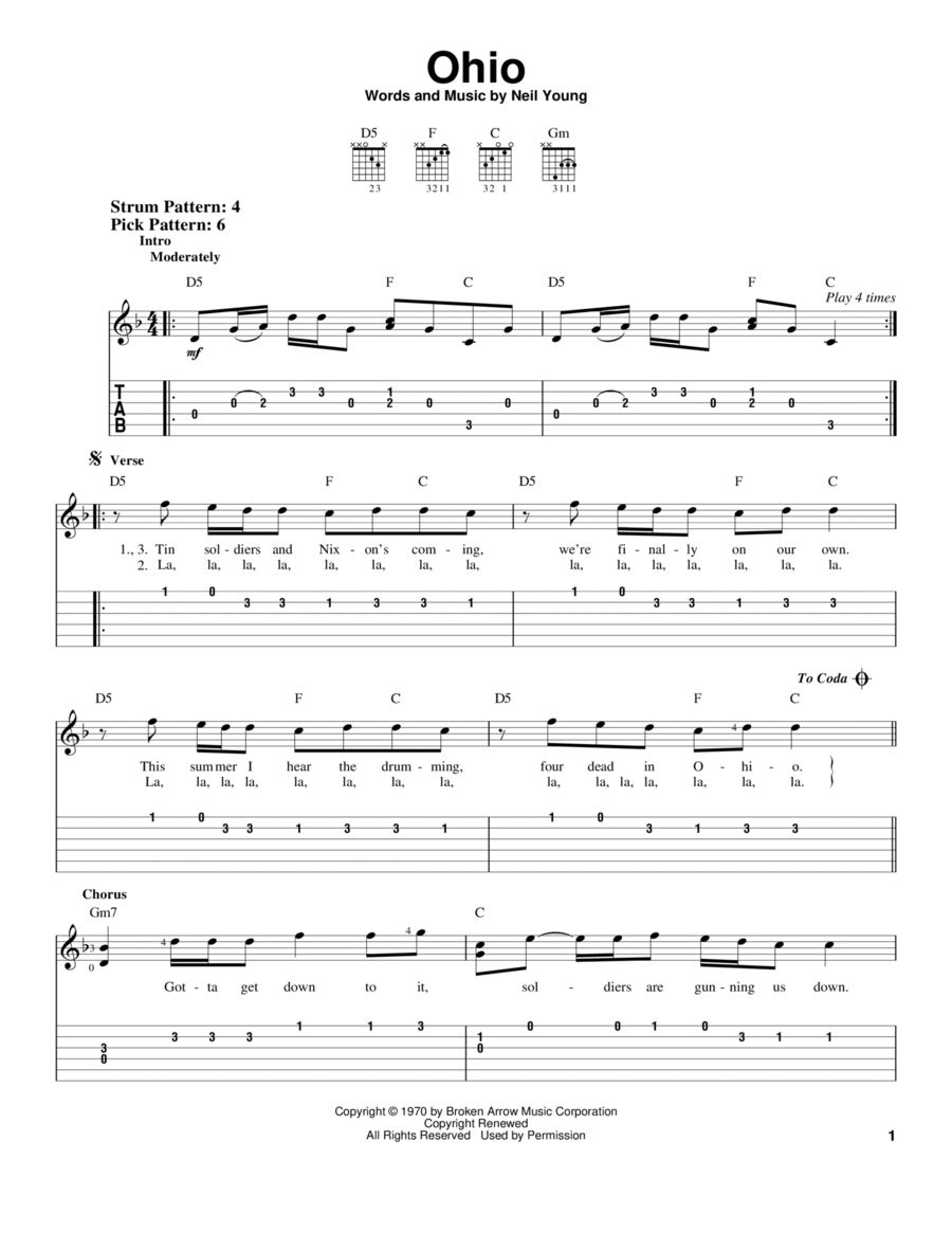 Ohio Ohio Acoustic Guitar scores gallery preview page 1