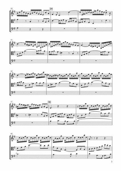Six Schubler Chorales No.6 BWV 650 "Kommst du nun, Jesu, von Himmel herunter." for String Trio image number null