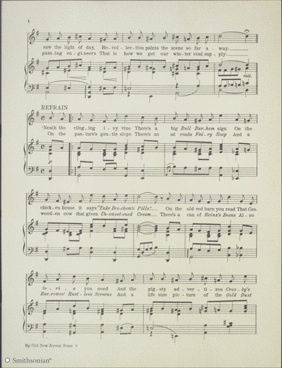 My Old New Jersey Home Piano, Vocal scores gallery preview page 4