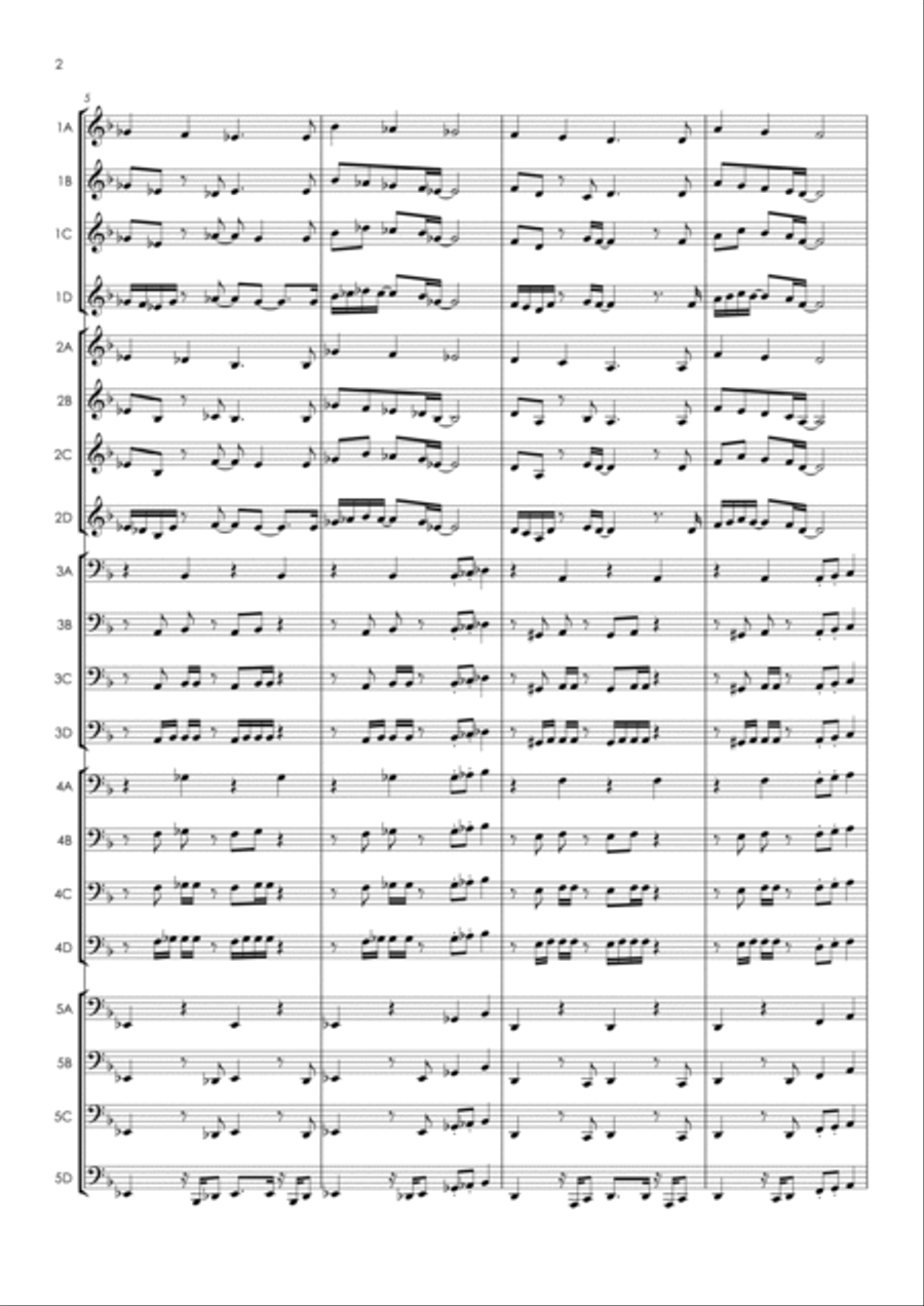 Feel The Funk for classrooms and school ensembles - Mixed Abilities Classroom and School Ensemble Concert Band scores gallery preview page 5