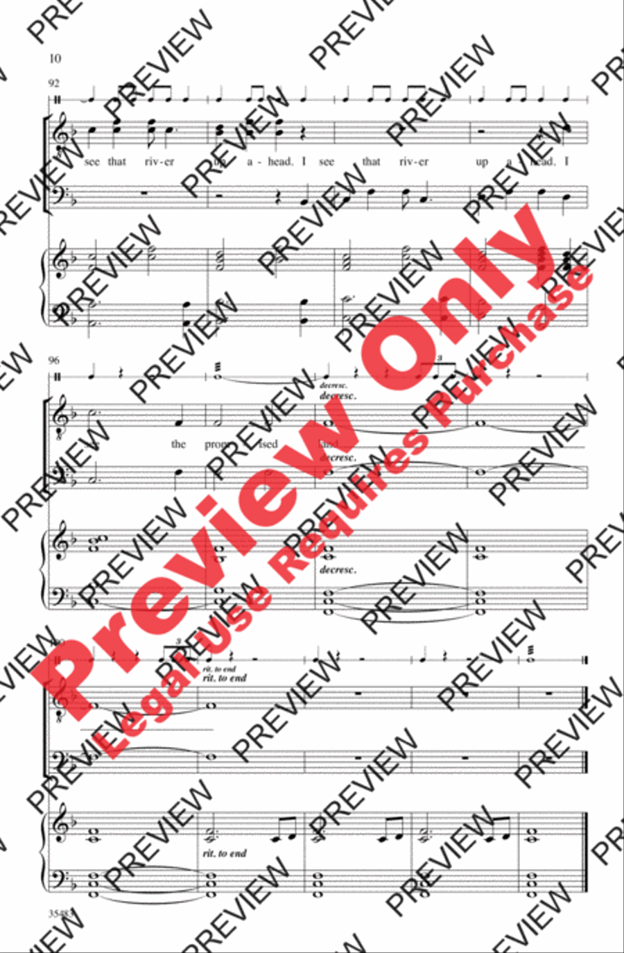 On My Way to Jordan Men's Choir scores gallery preview page 10